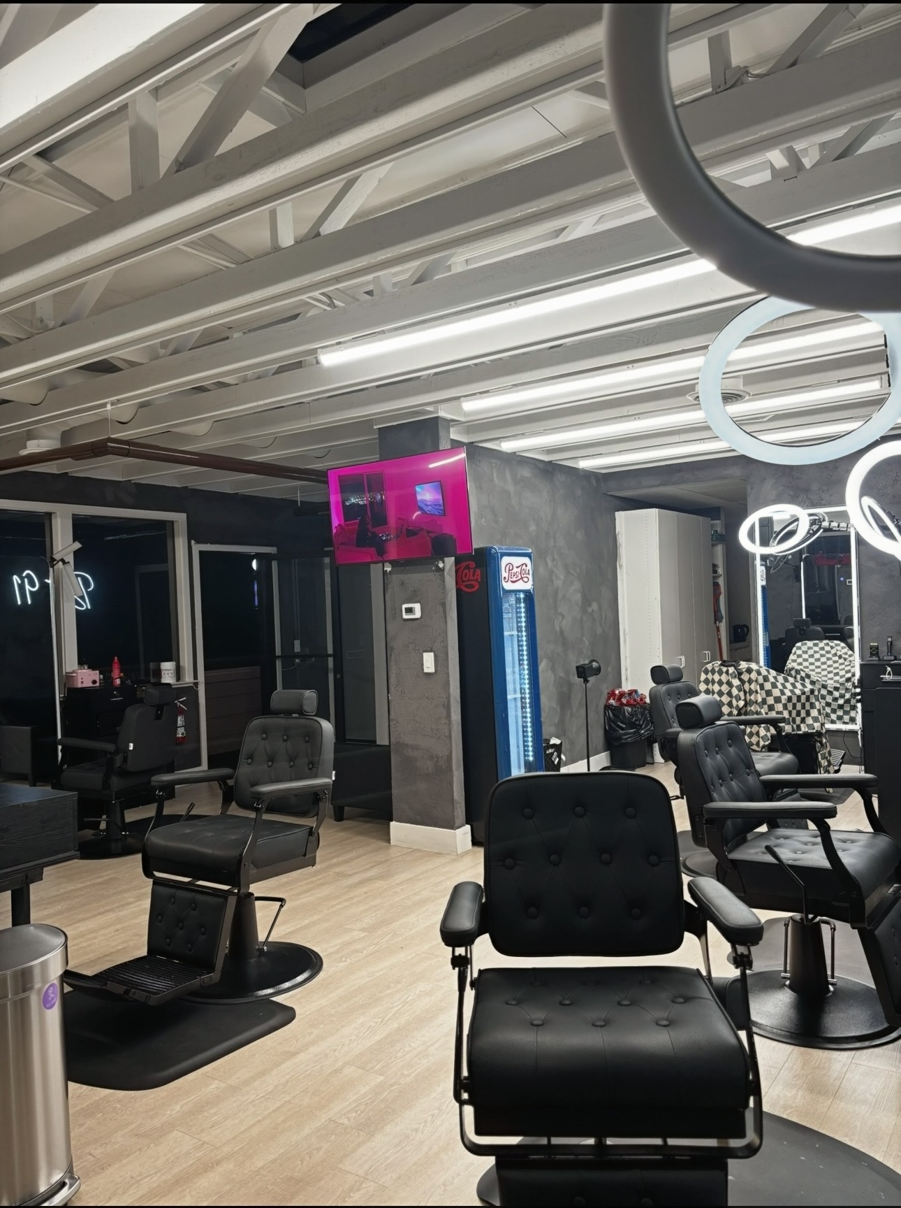 District 91 barber chairs and stations
